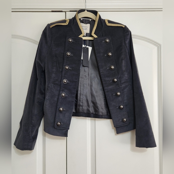 NWT Gray Banana Republic × Olivia Palermo Military Jacket/ Blazer - Picture 5 of 7